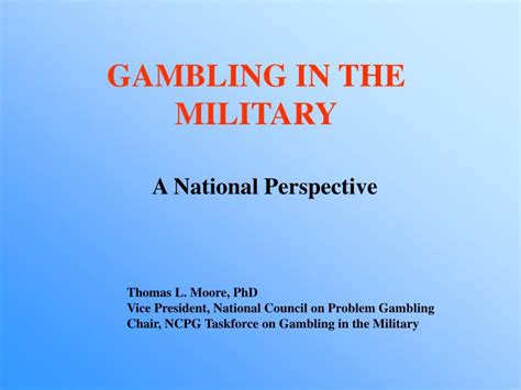 gambling in the military|fundraising in the army.